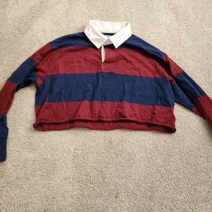 2 cropped collared shirts